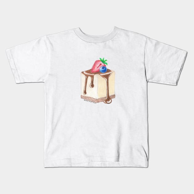 Cheesecake Kids T-Shirt by ReneeDixonArt